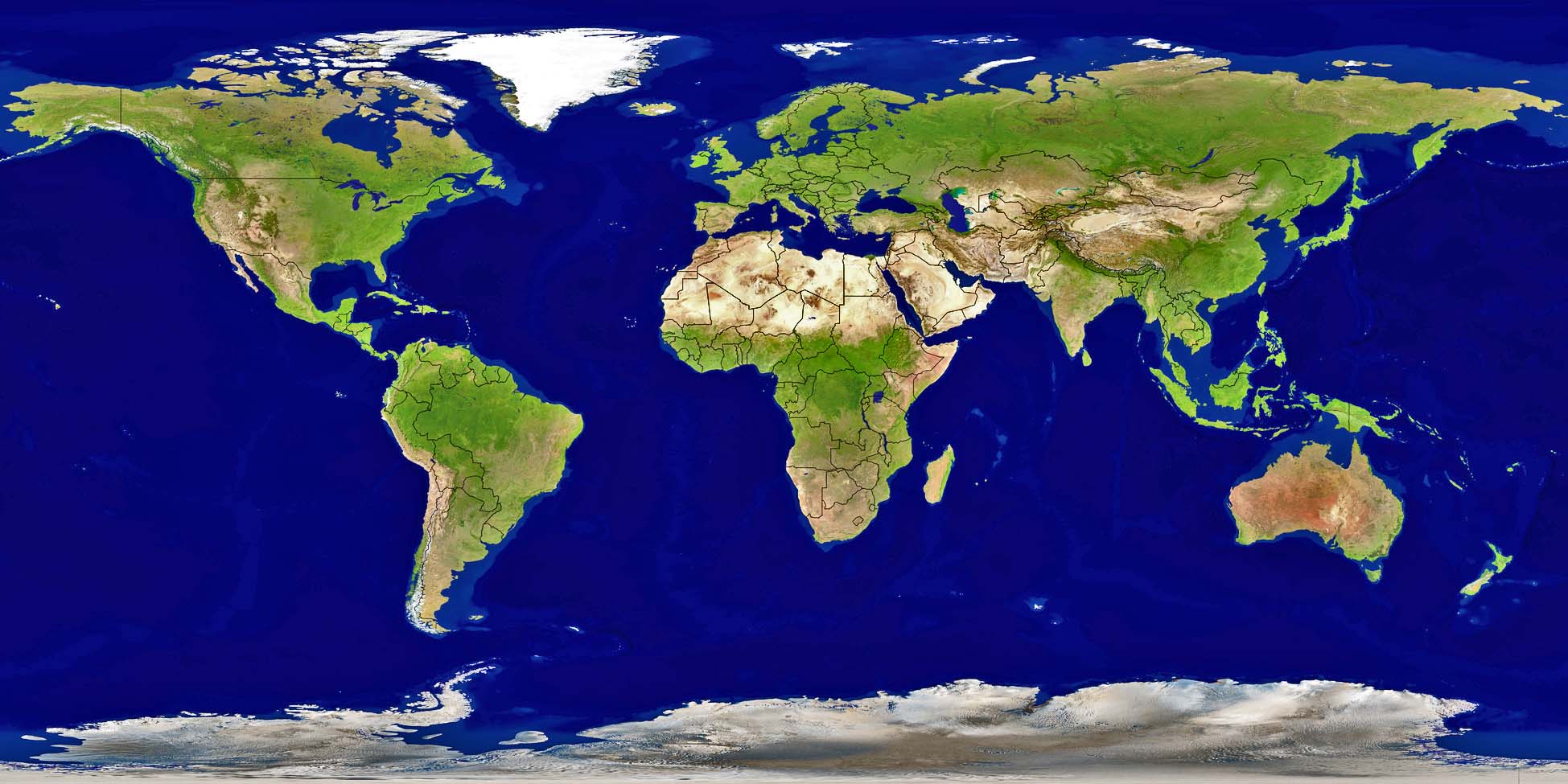 Weltkarte vom Satelliten - Katharina Fenners